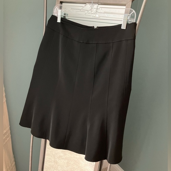 Black knee-length pleated skirt 4P - Picture 4 of 5